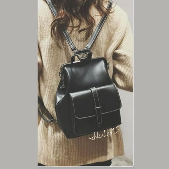 NEW LEATHER Mini Backpack Purse - Picture 1 of 4